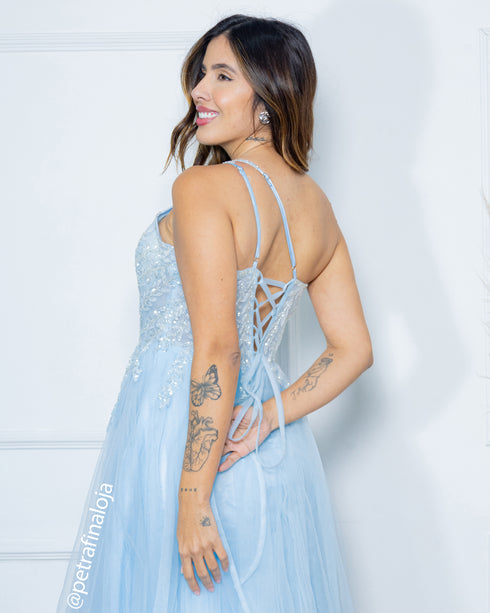 VESTIDO SAIA RODADO VESTIDO DE FESTA Petra Fina Moda Festa