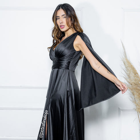 VESTIDO CAPA PRADA VESTIDO DE FESTA PETRA FINA