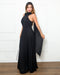 Vestido Capa Chiffon da Petra Fina - PRETO