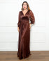 VESTIDO MANGA LONGA PLISSADO