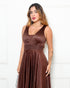 VESTIDO TRES LISTRAS PLISSADO