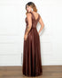 VESTIDO TRES LISTRAS PLISSADO