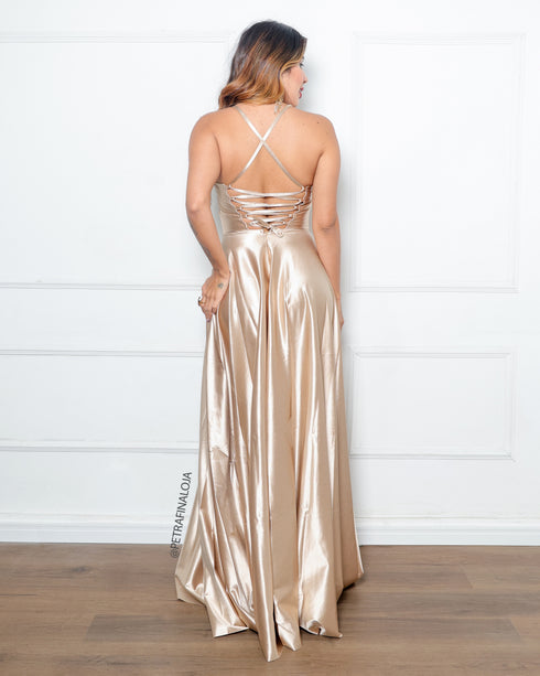VESTIDO BABADO RODADO PRADA