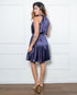 VESTIDO CURTO MIDI PLISSADO GOLA