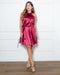 Vestido Curto Midi Plissado Gola da Petra Fina - MARSALA