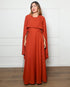 Vestido Capa Chiffon da Petra Fina - TERRACOTA