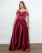 Vestido Acetinado Princesa da Petra Fina - MARSALA
