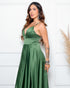 Vestido Alcinha com Decote Fenda Liso da Petra Fina