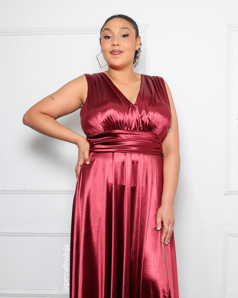 VESTIDO DECOTE V PRADA PLUS