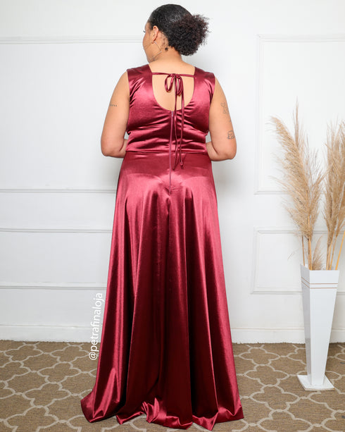 VESTIDO DECOTE V PRADA PLUS