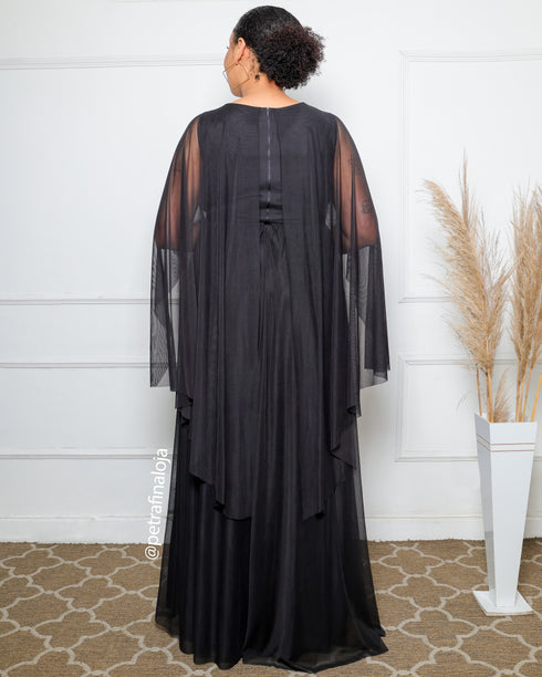 VESTIDO MANGA MORCEGO LISO