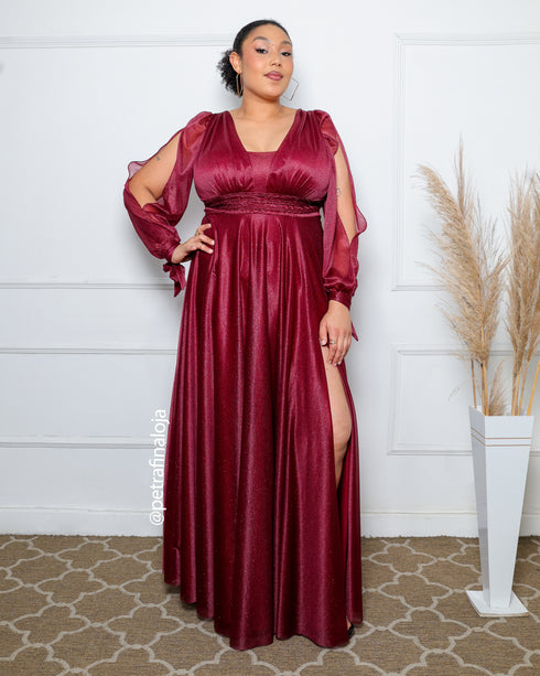 VESTIDO MANGA LONGA TRES LISTRAS