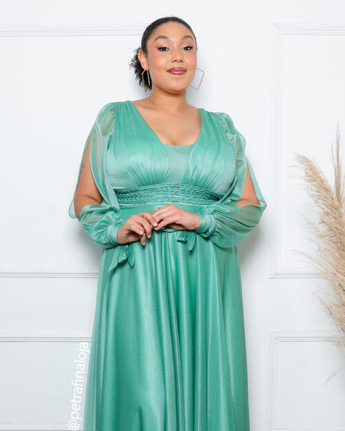 VESTIDO MANGA LONGA TRES LISTRAS