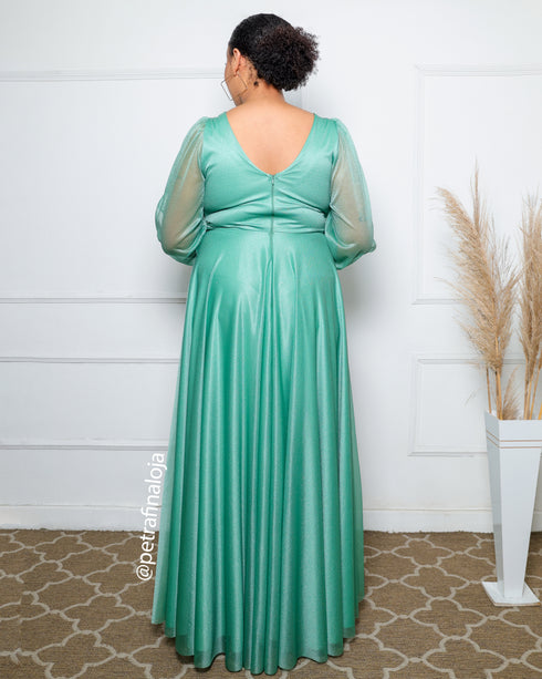 VESTIDO MANGA LONGA TRES LISTRAS