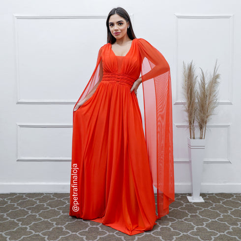 Vestido três listras pequenas com capa