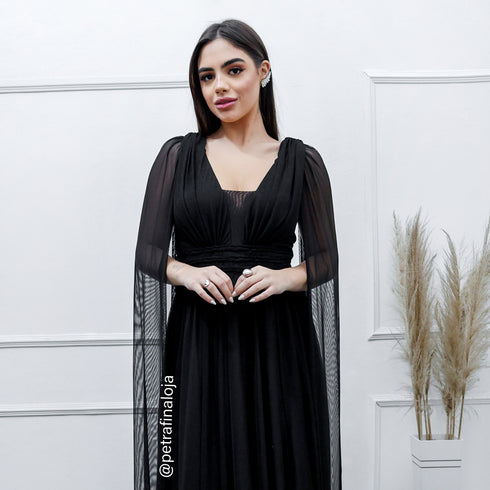 Vestido três listras pequenas com capa