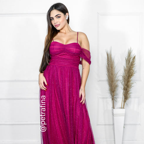 VESTIDO FRANZIDO OMBRO A OMBRO