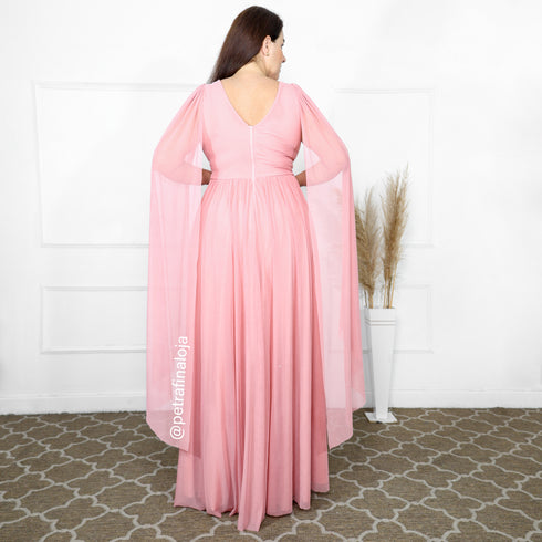 Vestido três listras pequenas com capa