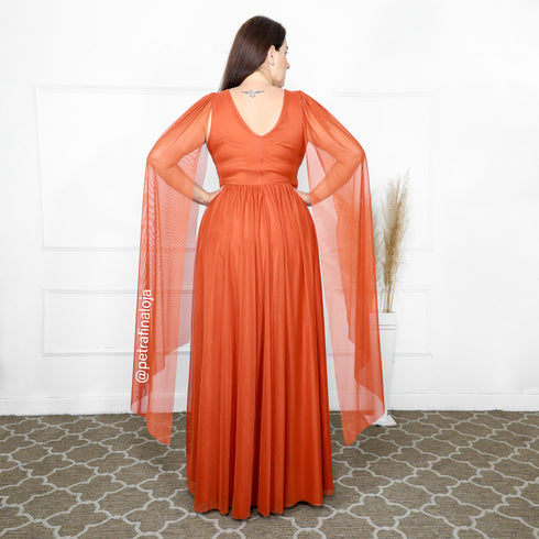 Vestido três listras pequenas com capa