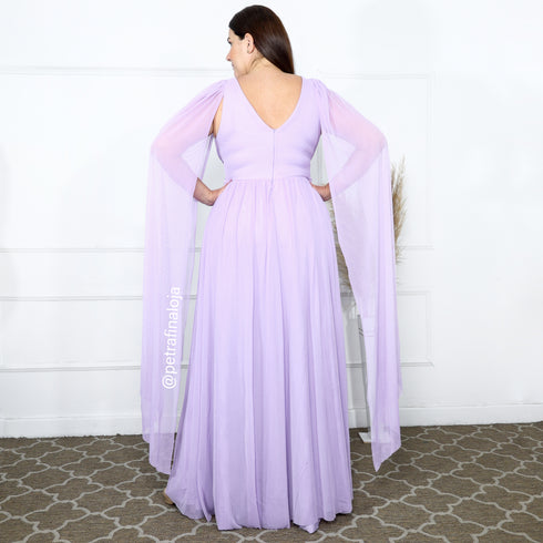 Vestido três listras pequenas com capa