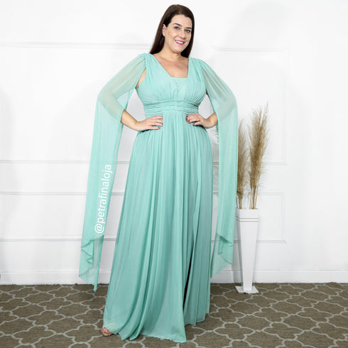 Vestido três listras pequenas com capa