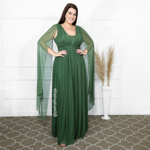 Vestido três listras pequenas com capa