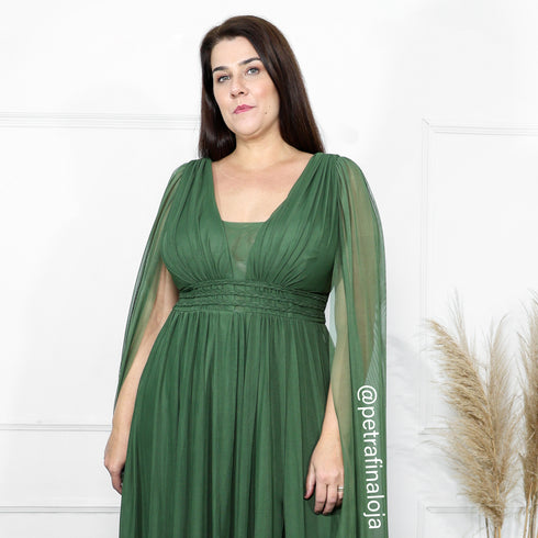 Vestido três listras pequenas com capa