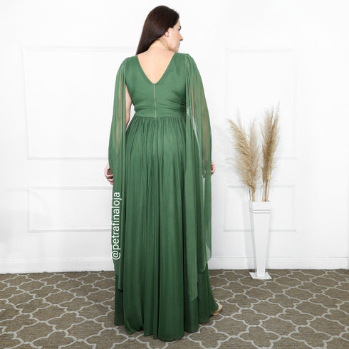 Vestido três listras pequenas com capa