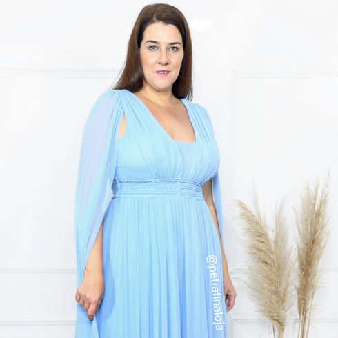 Vestido três listras pequenas com capa VESTIDO DE FESTA PETRA FINA