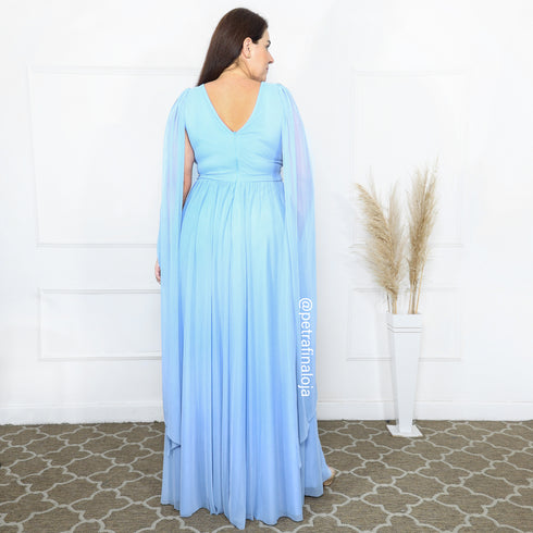 Vestido três listras pequenas com capa VESTIDO DE FESTA PETRA FINA