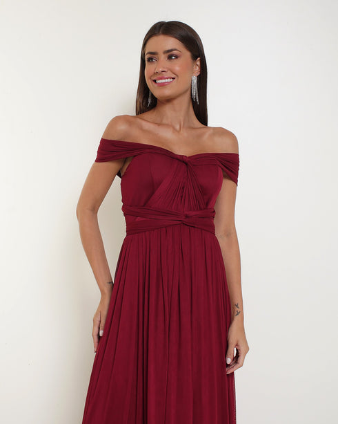 Vestido Multiformas Tule VESTIDO LONGO PETRA FINA