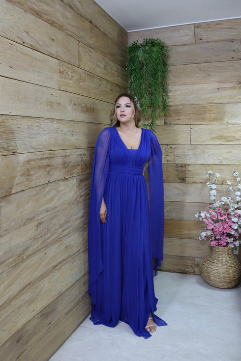 VESTIDO TRES LISTRAS PEQUENAS COM CAPA