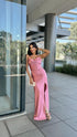 VESTIDO COM BABADO SEREIA PETRA FINA ROSE P