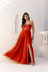 Vestido alcinha saia fada VESTIDO DE FESTA PETRA FINA TERRACOTA P