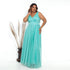 Vestido regata tule brilhante PETRA FINA VERDE TIFFANY GG