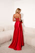 VESTIDO PRADA TOMARA QUE CAIA BABADO FENDA