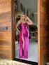 VESTIDO BABADO FENDA ALCINHA