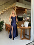 VESTIDO BABADO FENDA ALCINHA
