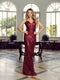 VESTIDO DE ALCINHA PAETE PETRA FINA MARSALA P