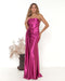 VESTIDO PRADA TOMARA QUE CAIA BABADO FENDA