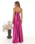 VESTIDO PRADA TOMARA QUE CAIA BABADO FENDA