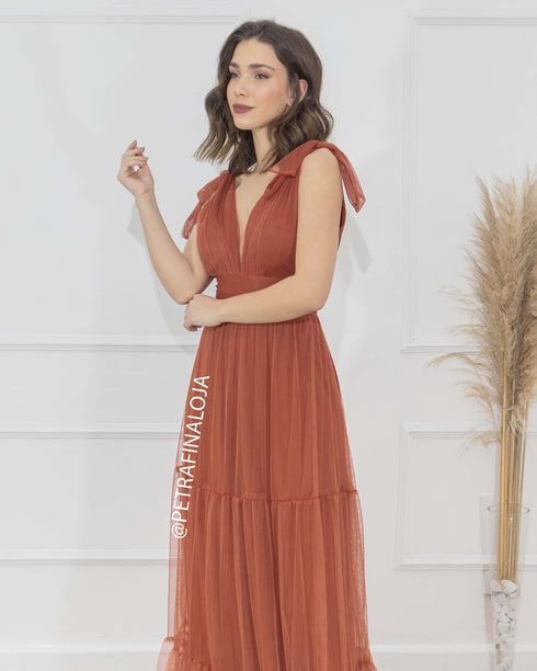 Vestido De Amarrar Três Marias VESTIDO LONGO PETRA FINA