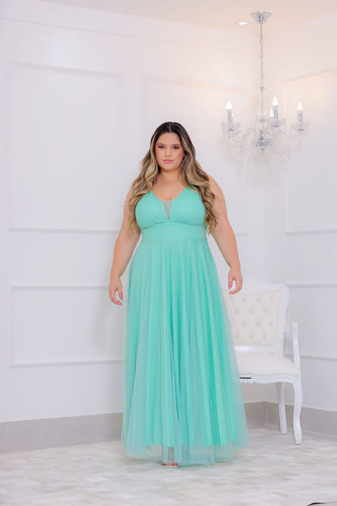 Vestido regata tule brilhante PETRA FINA