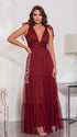 Vestido De Amarrar Três Marias VESTIDO LONGO PETRA FINA MARSALA P