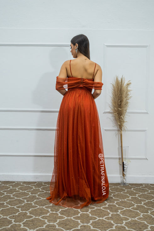 VESTIDO FRANZIDO OMBRO A OMBRO